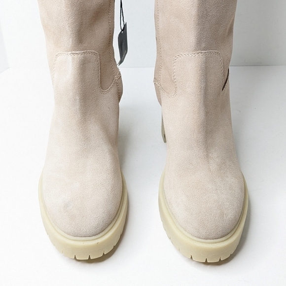 Dolce Vita Corry H2O Platform Tall Boots, Cream Suede, Women's 7.5 - Picture 3 of 8